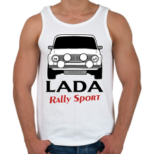 PRINTFASHION Lada rally - Férfi atléta - Fehér atléta, trikó
