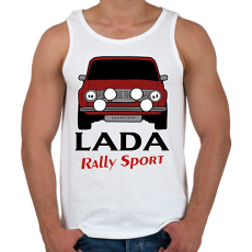 PRINTFASHION Lada rally - Férfi atléta - Fehér