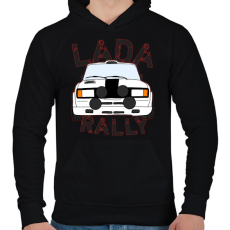 PRINTFASHION Lada rally - Férfi kapucnis pulóver - Fekete