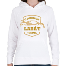 PRINTFASHION Ladás sofőr - Női kapucnis pulóver - Fehér női pulóver, kardigán