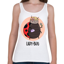 PRINTFASHION Lady-Bug - Női atléta - Fehér női trikó