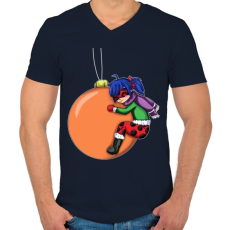 PRINTFASHION Ladybug - Férfi V-nyakú póló - Sötétkék