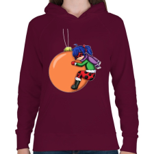 PRINTFASHION Ladybug - Női kapucnis pulóver - Bordó női pulóver, kardigán