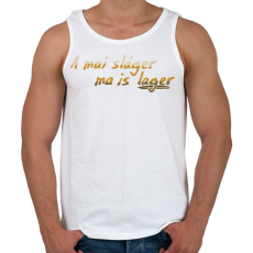 PRINTFASHION Lager  - Férfi atléta - Fehér