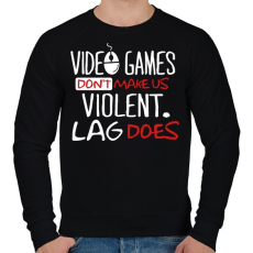 PRINTFASHION Laggolás - Férfi pulóver - Fekete
