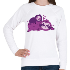 PRINTFASHION Lajhár család - Női pulóver - Fehér női pulóver, kardigán