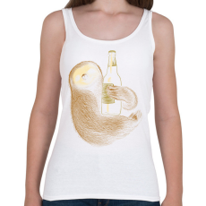 PRINTFASHION Lajhár és sör - Női atléta - Fehér