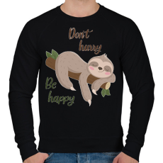 PRINTFASHION Lajhár  - Férfi pulóver - Fekete