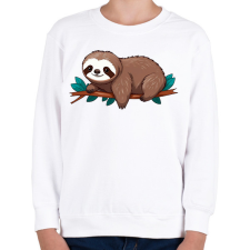 PRINTFASHION Lajhár - Gyerek pulóver - Fehér gyerek pulóver, kardigán