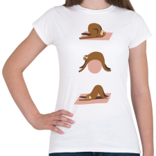 PRINTFASHION Lajhár jóga - Női póló - Fehér női póló