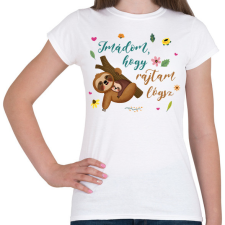 PRINTFASHION Lajhár lógás - anya - Női póló - Fehér női póló