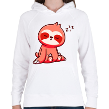 PRINTFASHION Lajhár  - Női kapucnis pulóver - Fehér női pulóver, kardigán