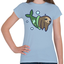 PRINTFASHION Lajhár sellő - Női póló - Világoskék női póló