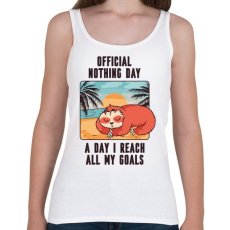 PRINTFASHION Lajhár - semmittevős nap - Női atléta - Fehér