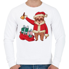 PRINTFASHION Lajhár télapó - Férfi pulóver - Fehér férfi pulóver, kardigán