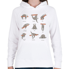 PRINTFASHION Lajháros jóga - Női kapucnis pulóver - Fehér női pulóver, kardigán