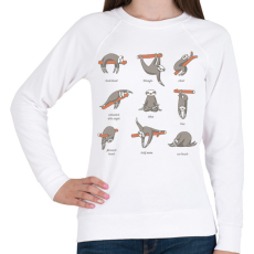 PRINTFASHION Lajháros jóga - Női pulóver - Fehér