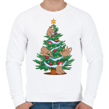 PRINTFASHION Lajháros Karácsonyfa - Férfi pulóver - Fehér férfi pulóver, kardigán