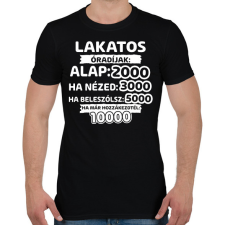 PRINTFASHION Lakatos óradíjak - Férfi póló - Fekete férfi póló