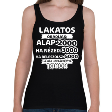 PRINTFASHION Lakatos óradíjak - Női atléta - Fekete női trikó