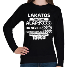 PRINTFASHION Lakatos óradíjak - Női pulóver - Fekete női pulóver, kardigán