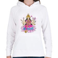 PRINTFASHION lakshmi - Női kapucnis pulóver - Fehér női pulóver, kardigán