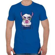 PRINTFASHION Láma - no problama - Férfi póló - Királykék férfi póló