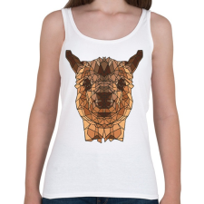 PRINTFASHION Láma - Női atléta - Fehér női trikó