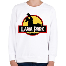 PRINTFASHION Lama Park - Gyerek pulóver - Fehér gyerek pulóver, kardigán
