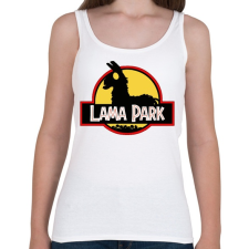 PRINTFASHION Lama Park - Női atléta - Fehér női trikó