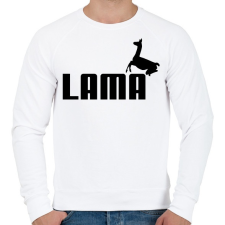 PRINTFASHION Lama Puma paródia - Férfi pulóver - Fehér férfi pulóver, kardigán
