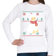 PRINTFASHION Lámás csúnya pulcsi - Női pulóver - Fehér