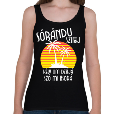 PRINTFASHION LAMBADA - Női atléta - Fekete női trikó