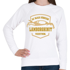 PRINTFASHION Lamborghini sofőr - Női pulóver - Fehér