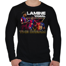 PRINTFASHION lamine yamal - Férfi hosszú ujjú póló - Fekete férfi póló