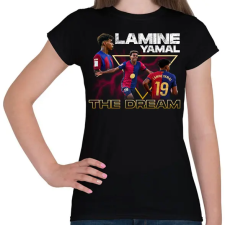 PRINTFASHION lamine yamal - Női póló - Fekete női póló