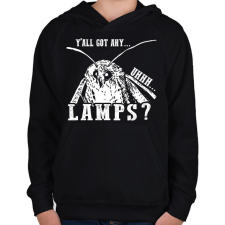 PRINTFASHION Lamps? - Gyerek kapucnis pulóver - Fekete gyerek pulóver, kardigán