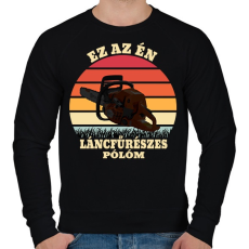 PRINTFASHION Láncfűrész / Favágó - Férfi pulóver - Fekete