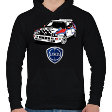 PRINTFASHION Lancia Delta - Férfi kapucnis pulóver - Fekete