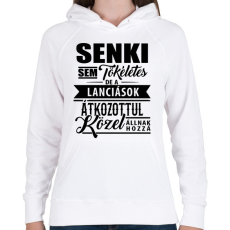 PRINTFASHION Lancia fanatikus - Női kapucnis pulóver - Fehér