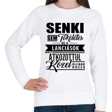 PRINTFASHION Lancia fanatikus - Női pulóver - Fehér női pulóver, kardigán