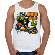 PRINTFASHION Lando Norris F1 - Férfi atléta - Fehér atléta, trikó