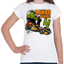 PRINTFASHION Lando Norris F1 - Női póló - Fehér női póló