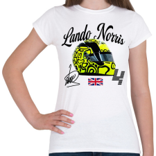 PRINTFASHION Lando-Norris-sisak - Női póló - Fehér női póló