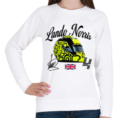 PRINTFASHION Lando-Norris-sisak - Női pulóver - Fehér