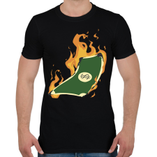 PRINTFASHION Lángoló pénz - Férfi póló - Fekete férfi póló