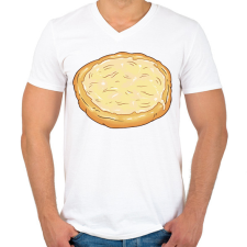 PRINTFASHION Lángos - Férfi V-nyakú póló - Fehér férfi póló
