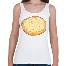 PRINTFASHION Lángos - Női atléta - Fehér női trikó