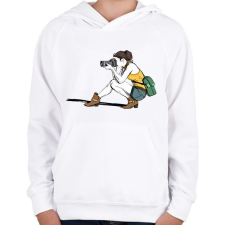 PRINTFASHION Lány fotózik - Gyerek kapucnis pulóver - Fehér gyerek pulóver, kardigán