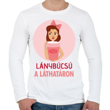 PRINTFASHION Lánybúcsú a láthatáron - Férfi hosszú ujjú póló - Fehér férfi póló